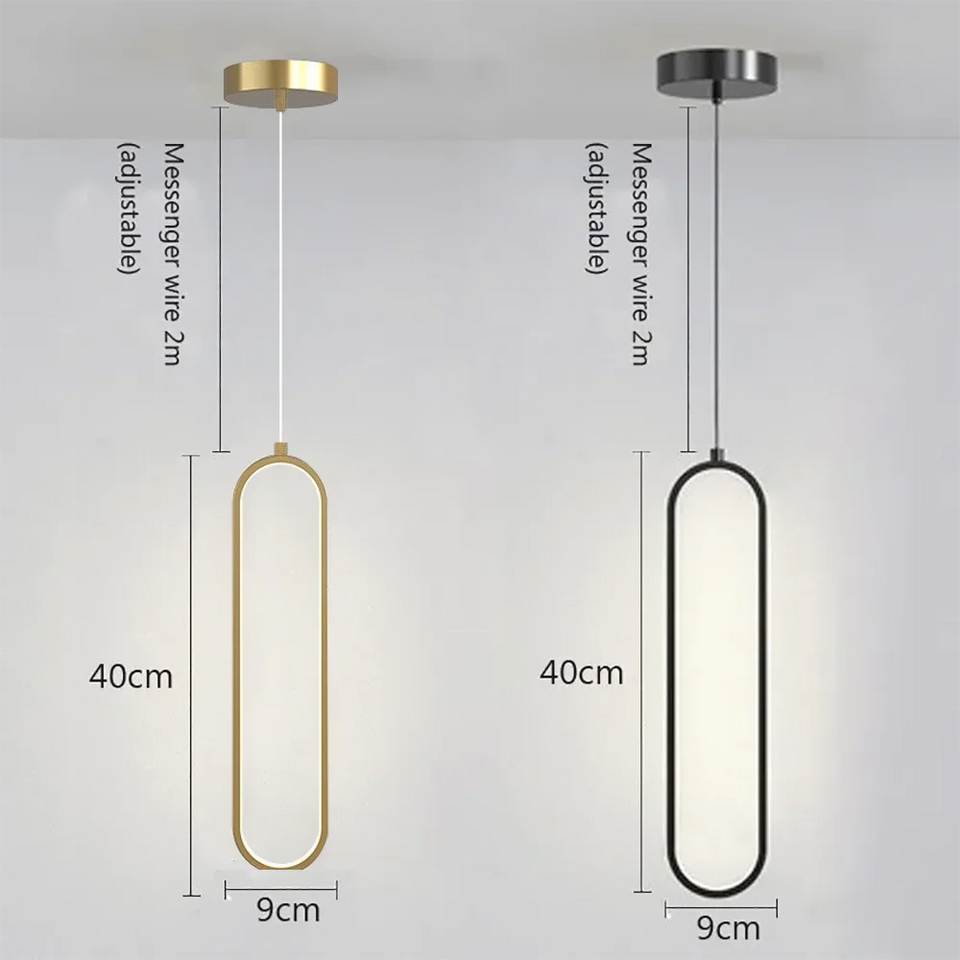 Modern Minimalist LED Pendant Light Chandelier For Bedroom Restaurant Living Room Gold Black Hanging Lamps Decoration Led Lustre