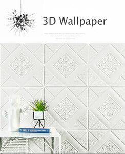 1Pcs 70*70cm Ceiling Wallpaper 3D Brick Waterproof Wall Stickers Foam Wall Paper Self-Adhesive Home Decor