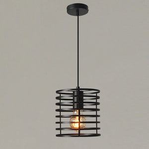 Retro Iron Cage Pendant Ceiling light Multi-Layer Round Surround Body, E27 220V Output Support Vintage Hanging Lamp