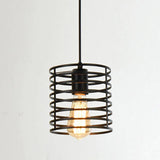 Retro Iron Cage Pendant Ceiling light Multi-Layer Round Surround Body, E27 220V Output Support Vintage Hanging Lamp