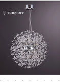 Crystal Dandelion Pendant Lamp Dining Table Home Decor Hanging Light Living Room Bedroom Restaurant Shop Droplight Chandelier