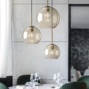 Modern Nordic hanging loft  Glass lustre Pendant Light industrial decor Lights Fixtures E27/E26 for Kitchen Restaurant Lamp