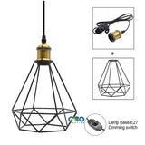 Plug Pendant Lamp Vintage Base E27 1.7m With Switch Socket Lamp Holder Hanging Light Fixtures EU/US/AU/UK Plug Dimming