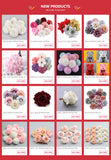 20pcs 8cm Peony Artificial Silk Flowers Heads For Wedding Decoration DIY Wreath Gift Box Scrapbooking Craft Fake Flower