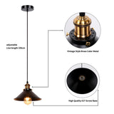 Retro Attic Wrought Iron Little Black Umbrella Hanging Lamp E27 Bedroom Kitchen Dining Room Living Room Aisle Indoor Lighting