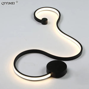 Modern Wall Lamps for bedroom study living balcony room Acrylic home deco in White black iron body sconce led lights Fixtures