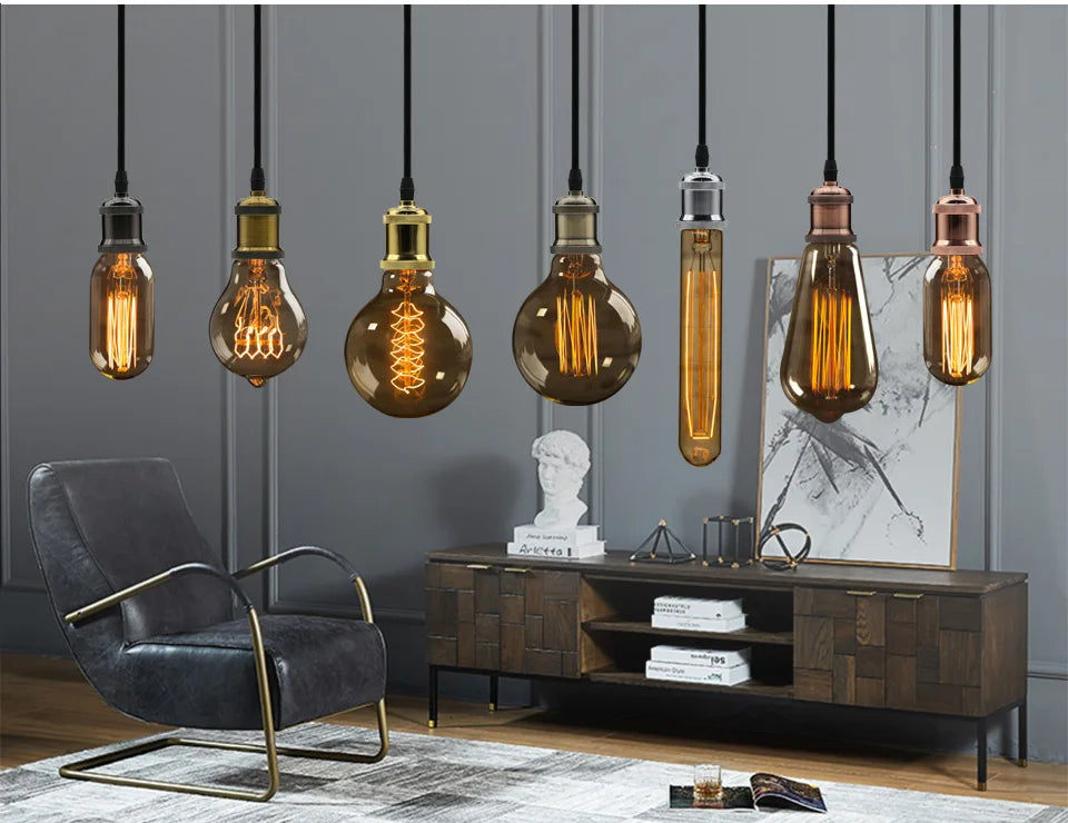 Aluminum Pendant Lights Industrial lamp Vintage Nordic Loft Hanging Lamp E27 90-265V lamparas de techo colgante moderna Hanglamp