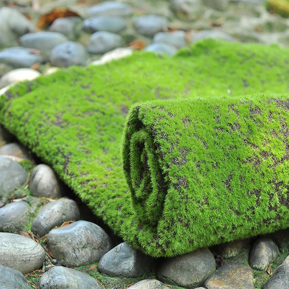 Artificial Moss Fake Green Plants Faux Moss Grass For Shop Home Patio Decoration Garden Wall Living Room Decor Supplies100*100cm