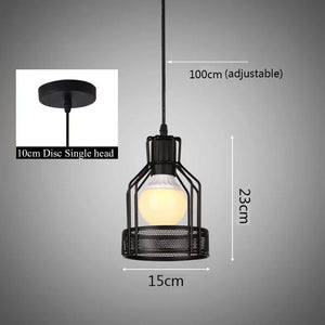 Rustic Industrial Pendant Lamp Geometry Iron Pendant Lights Kitchen Island Lamp Pendant Loft Cafe Shop Hanging Lighting Fixtures