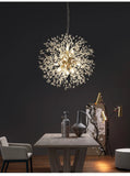 Crystal Dandelion Pendant Lamp Dining Table Home Decor Hanging Light Living Room Bedroom Restaurant Shop Droplight Chandelier