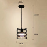 Retro Iron Cage Pendant Ceiling light Multi-Layer Round Surround Body, E27 220V Output Support Vintage Hanging Lamp