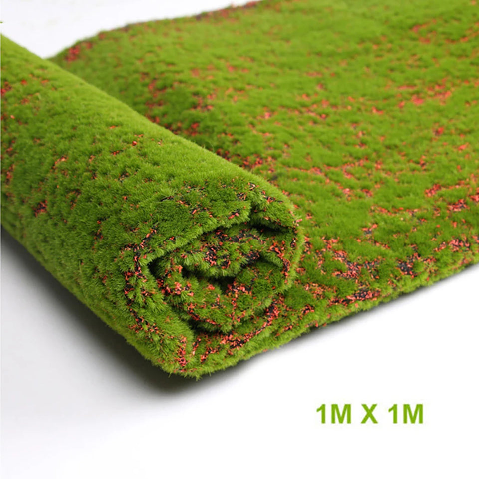 Artificial Moss Fake Green Plants Faux Moss Grass For Shop Home Patio Decoration Garden Wall Living Room Decor Supplies100*100cm