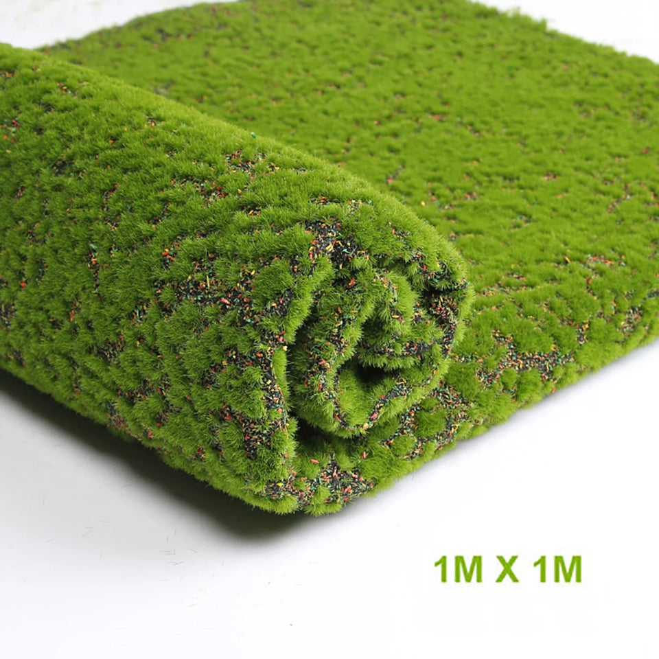 Artificial Moss Fake Green Plants Faux Moss Grass For Shop Home Patio Decoration Garden Wall Living Room Decor Supplies100*100cm