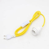 220V AC EU Plug Power Cord Fabric Covered Cable with on/off Switch E27 Bakelite Lamp Holder Plug-In Cords for DIY Hanging Light