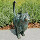 Cat Resin Figurine Bronze Lawn Porch Yard Home Garden Outdoor Sculpture Statue Decoration Home Office Ornament