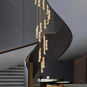 Modern home decoration crystal chandelier, stair Pendant lamp, living room Pendant lights, interior lighting