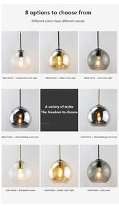 Retro Glass Pendant Light Modern Hanging Lamp Home Decor Accessories Ligting For Living Dining Room Loft pendant lamp Luminaire