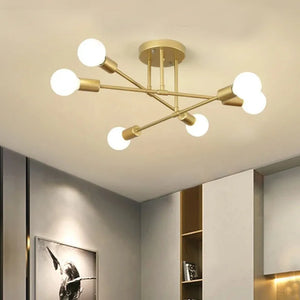 Ceiling Lights Nordic Black Chandeliers LED Lamp 4/6/8Light Home Lighting Indoor Pendant Ceiling Lamp for Bedroom Living Room