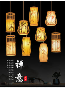 Bamboo Pendant Lamp Chandelier Chinese Style Tea Room Hotel Living Room Restaurant Bamboo Lamp Home Decor Lighting Fixtures Hot