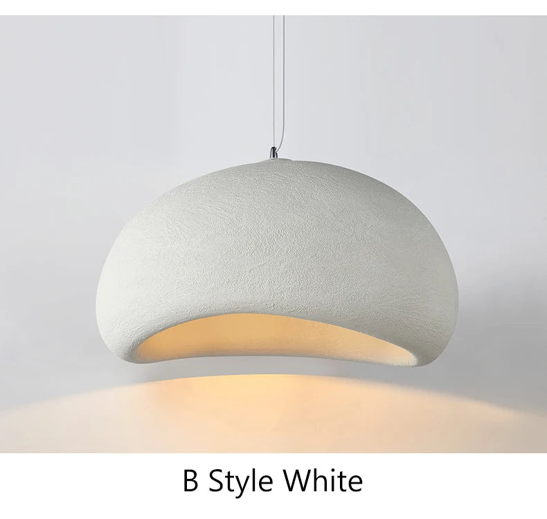 Nordic Minimalist Wabi Sabi Wind E27 Led Pendant Lights Dining Room Bar Loft Bedroom Home Decor Chandelier Hanging Lamp Fixture