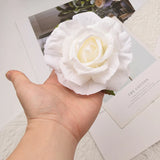 30pcs/12CM Big White Rose Artificial Silk Flower Heads DIY Scrapbooking Wedding Home Party Cake Decoration Fake Flowers Wreath