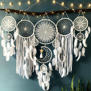 5pcs/set Dream Catchers Boho Home Decor Macrame Dream catchers Wall Hangings Moon Ramadan Baby Nordic Room Kids Nursery Ornament