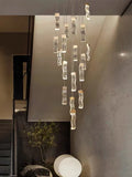 Modern home decoration crystal chandelier, stair Pendant lamp, living room Pendant lights, interior lighting