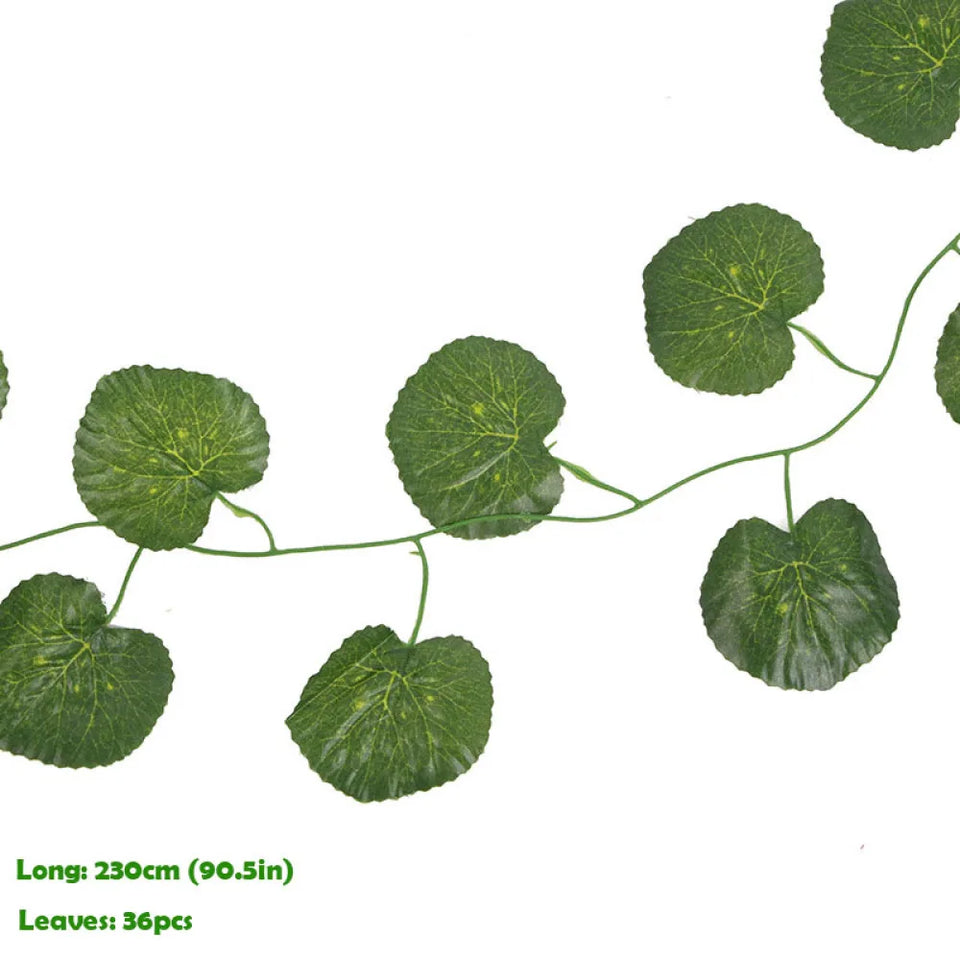 240cm Leaf Vine Artificial Hanging Plants Liana Silk Fake Ivy Leaves For Wall Green Garland Decoration Home Decor Party Vines