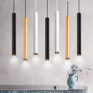 Led Ceiling Chandelier Pendant Light Long Tube Hanging Lamp Home Decor Interior Room Kitchen Light Dining Room Shop Decoration