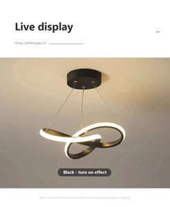 Nordic LED Ceiling Pendant Light Living Room Bedroom Simple Line Chandelier Balcony Stairs Corridor Indoors Decorative Lighting