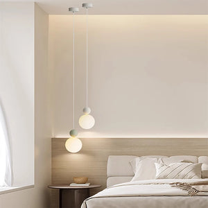 Nordic LED Pendant Lamp Milk White Ball Chandelier For Bedside Bedrooms Dining Room Living Rooms Restaurant Room Decor Luminaire