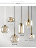 Modern Nordic hanging loft  Glass lustre Pendant Light industrial decor Lights Fixtures E27/E26 for Kitchen Restaurant Lamp