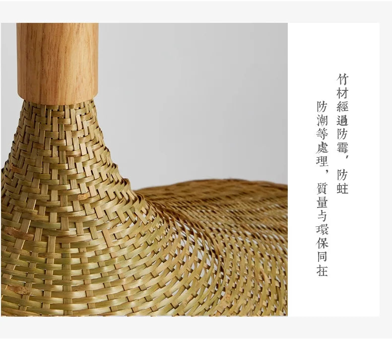 Rattan Wicker Bamboo Wood Pendant Light Ceiling Lustre Chandelier Hanging Lamp Hand Knitted Braided Home Living Bed Room Decor