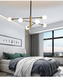 Ceiling Lights Nordic Black Chandeliers LED Lamp 4/6/8Light Home Lighting Indoor Pendant Ceiling Lamp for Bedroom Living Room