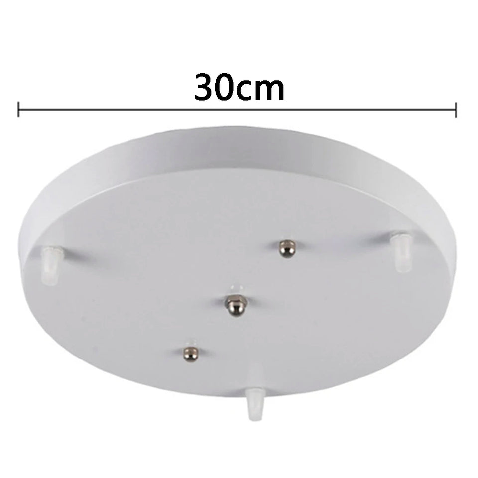 DIY Ceiling mounted Base Canopy Plate 3 Heads Chandeliers pendant Light hanging Lighting ceiling Accessories Black White