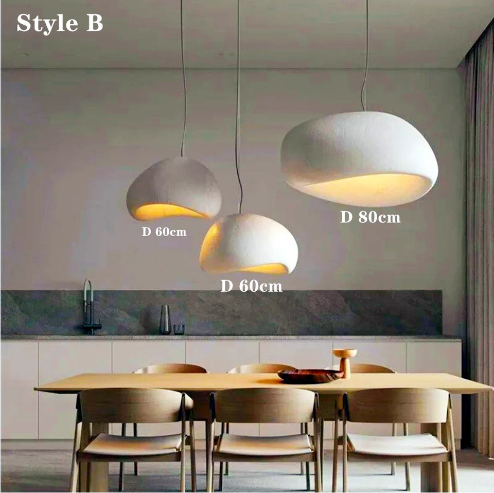 Cream style Wabi Sabi chandelier restaurant bar decoration chandelier living room bedroom creative lighting indoor E27 LED Lamp