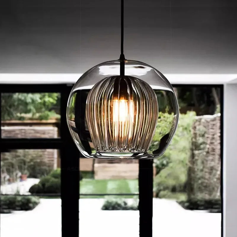 Nordic Glass Pendant Light LED glass Hanging Lamp For Dining Room Living Room Coffee Shope Home Indoor Decor Lighting Fixtures