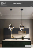 Modern Led Pendant Lights Black Chandelier For Dining Room Bedroom Bedside Pendant Lamp Home Dining Table RoomDecor Hanging Lamp