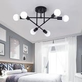 Ceiling Lights Nordic Black Chandeliers LED Lamp 4/6/8Light Home Lighting Indoor Pendant Ceiling Lamp for Bedroom Living Room