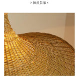 Rattan Wicker Bamboo Pendant Light Fixture Ceiling Lustre Chandelier Hanging Lamp Hand Knit Braided Home Living Bed Room Decor