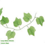 240cm Leaf Vine Artificial Hanging Plants Liana Silk Fake Ivy Leaves For Wall Green Garland Decoration Home Decor Party Vines