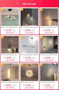 Modern Chandelier Glass Ball LED Pendant Lights Bedroom Decor Dining Room Bedside Hanging Lamp Kitchen island Fixturs Lustre