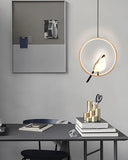 Nordic Magpie Bird LED Cord Pendant Lamps for Bedside Bedroom Indoor Black Silver Hanging Lights Chandelier Lamp Home AC85-265V