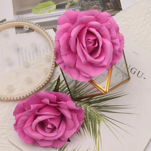 30pcs/12CM Big White Rose Artificial Silk Flower Heads DIY Scrapbooking Wedding Home Party Cake Decoration Fake Flowers Wreath