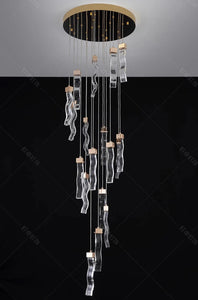 Modern home decoration crystal chandelier, stair Pendant lamp, living room Pendant lights, interior lighting