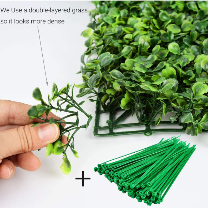 Artificial Plants Grass Wall Backdrop Decoration Boxwood Hedge Panels for Indoor Outdoor Home Garden Balcony Decor Wedding Party