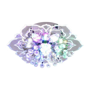 Modern Light Flower Shape Ceiling Crystal Chandelier Bedroom Living Room Interior Hallway Kitchen LED  Lighting