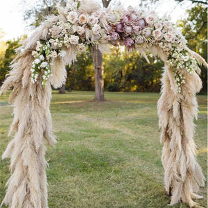 120cm Artificial Pampas Grass Bouquet Pampas Grass Long Dry Plant Decorative Wedding Home Room Christmas Decor Natural Flower