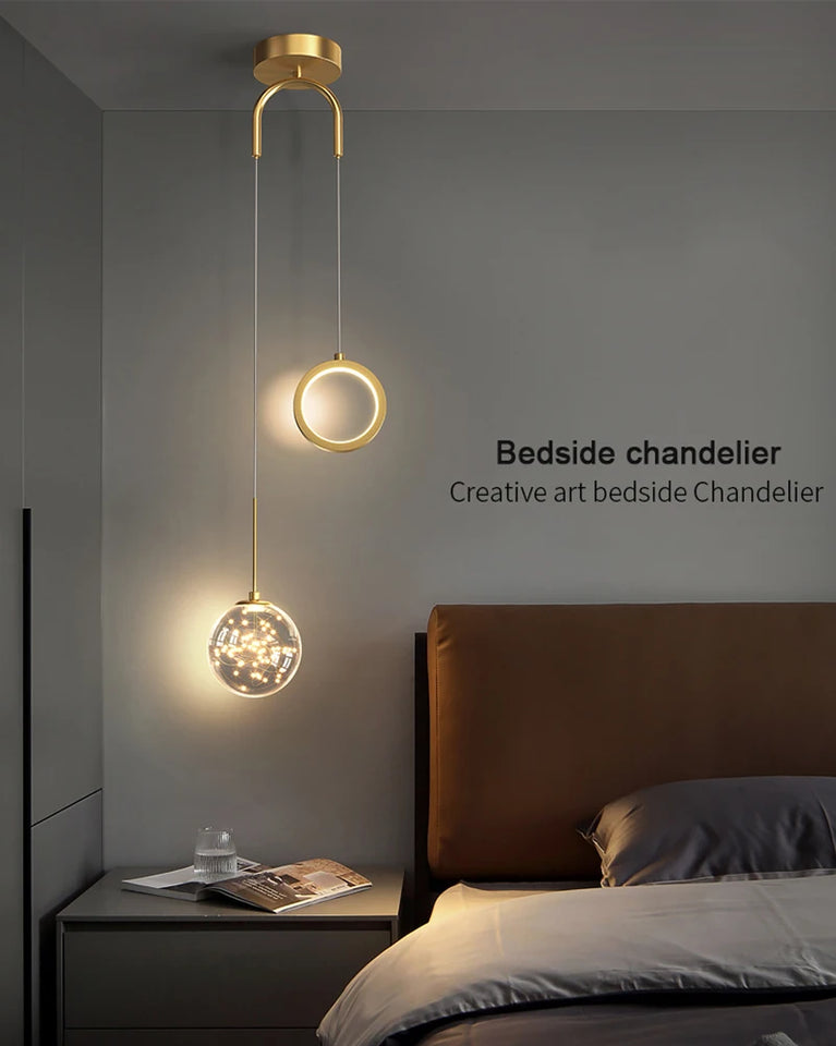 Lustre LED Pendant Light Indoor Lighting Fixture Living Bedroom Bedside Home Decoration Dining Table Hanging Lamps Pendant Lamp