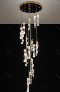 Modern home decoration crystal chandelier, stair Pendant lamp, living room Pendant lights, interior lighting